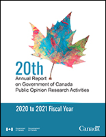 20th annual report on Government of Canada public opinion research activities