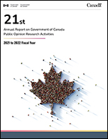 21st Annual Report on Government of Canada Public Opinion Research Activities
